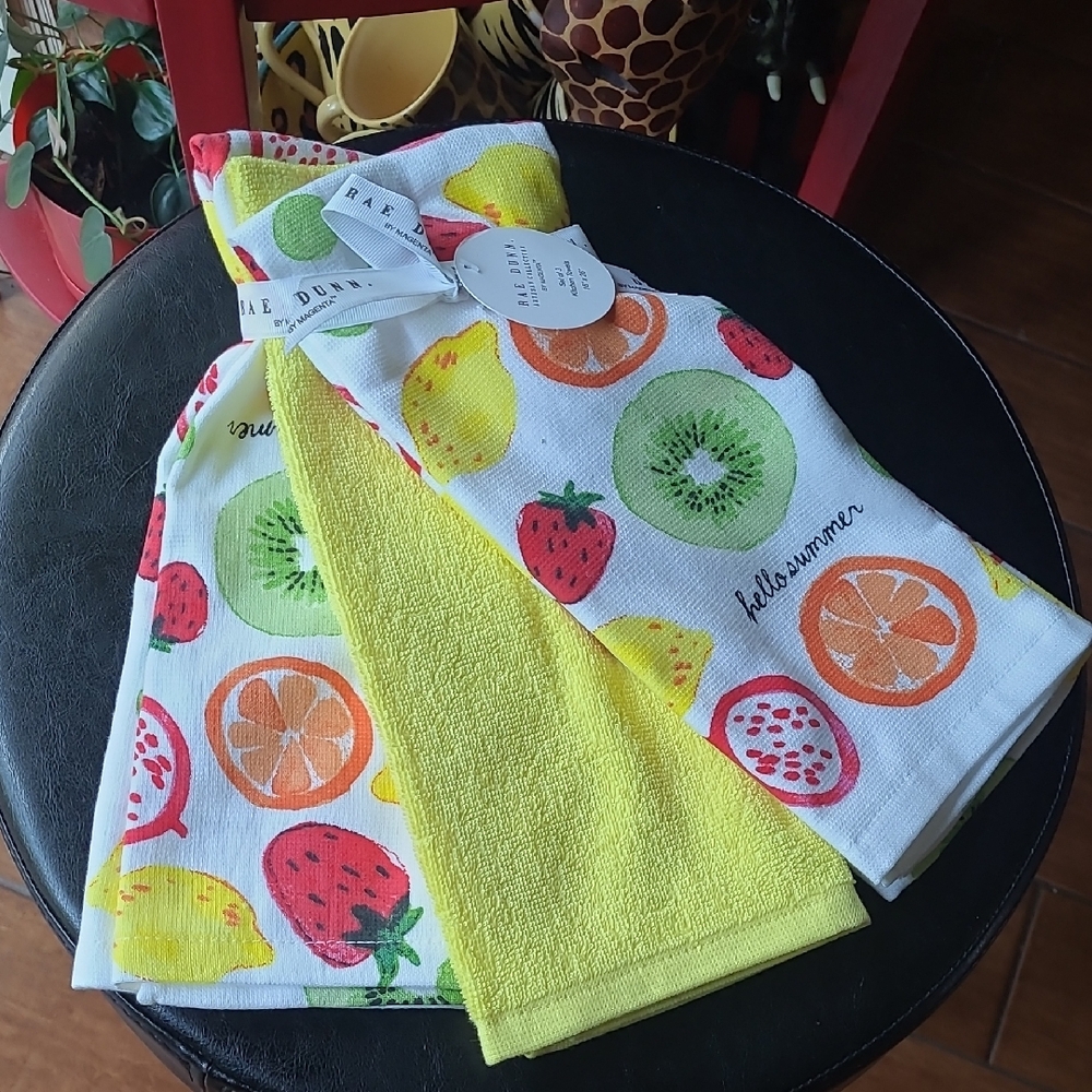 Rae Dunn Fruit Kitchen Towels